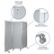 Emma and Oliver Mobile Whiteboard/Cloth 3 Section Partition with Locking Casters, 72"H x 24"W